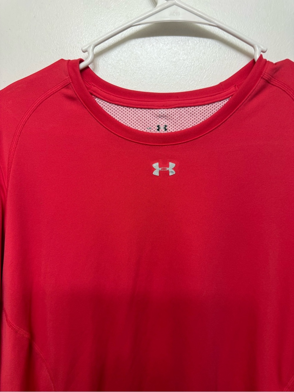Under Armour Bright Red Athletic Long Sleeve Top